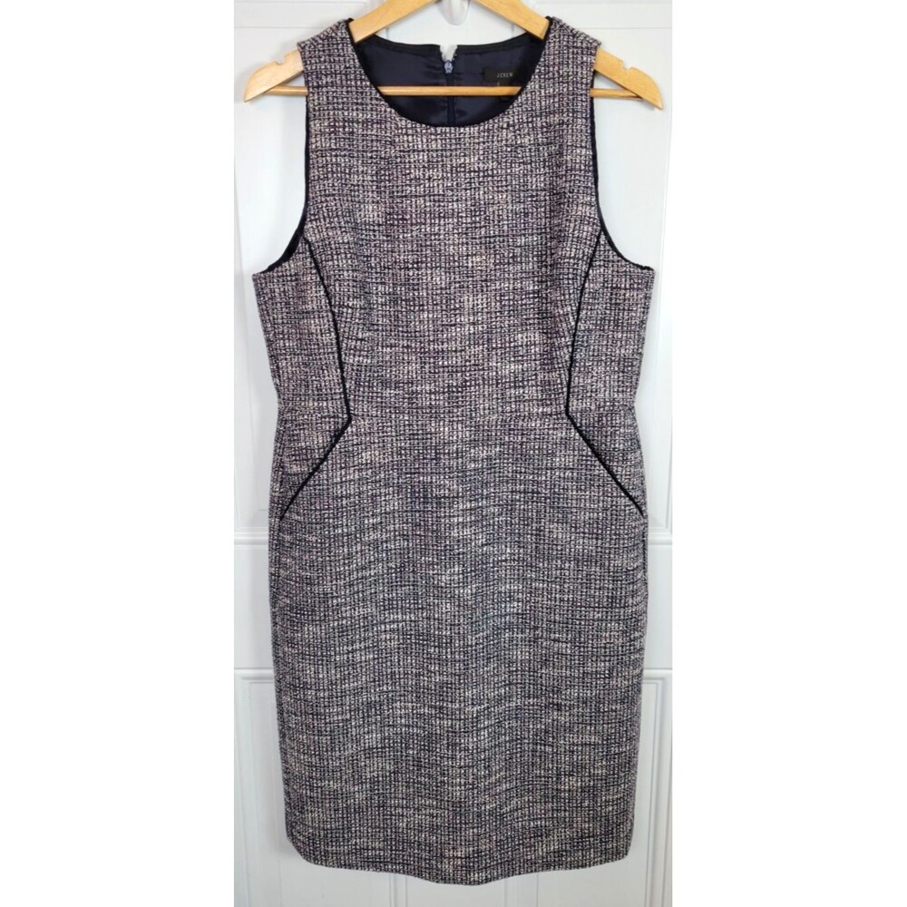 J. Crew Womens Tweed Sheath Dress Size 12 Office Corporate Business Attire